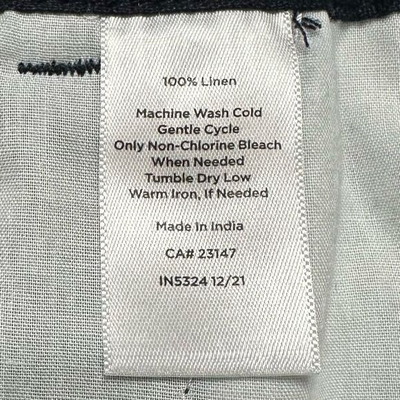 NWT Talbots 100% Linen Black Wide Leg Pants - Picture 10 of 11